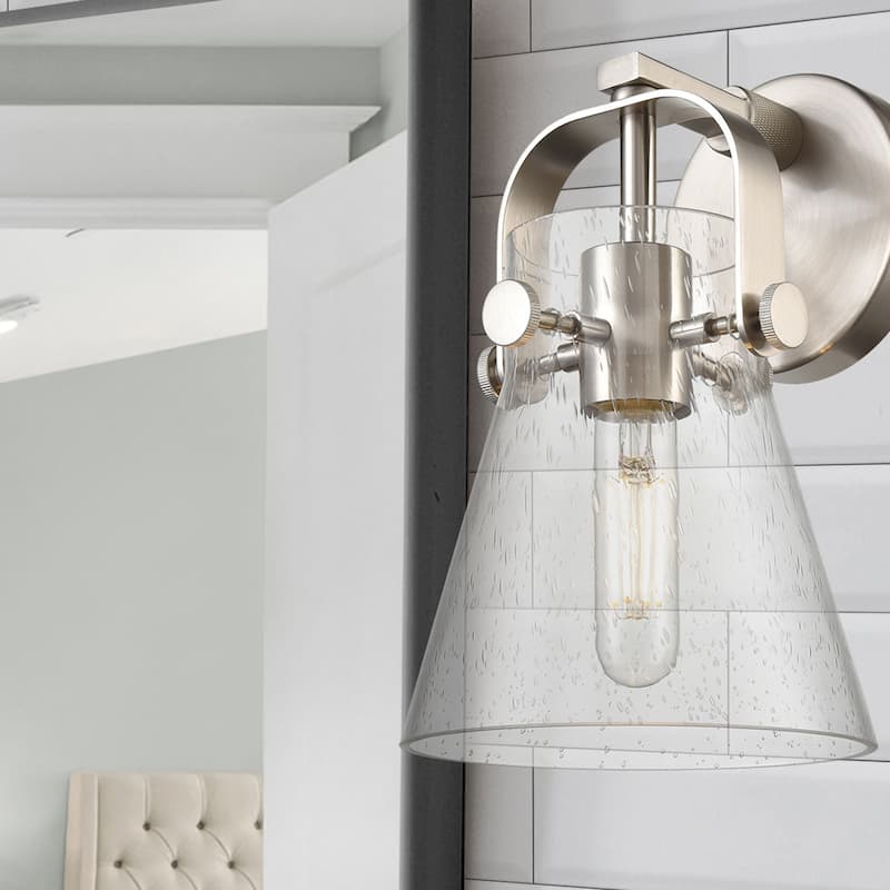 Innovations Lighting 423-1W-10-7 Pilaster II Cone Sconce Pilaster II