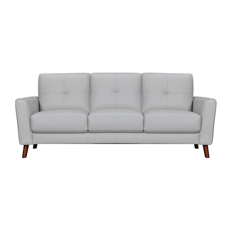 Almafi 82" Dove Gray or Brown Leather Sofa by Armen Living