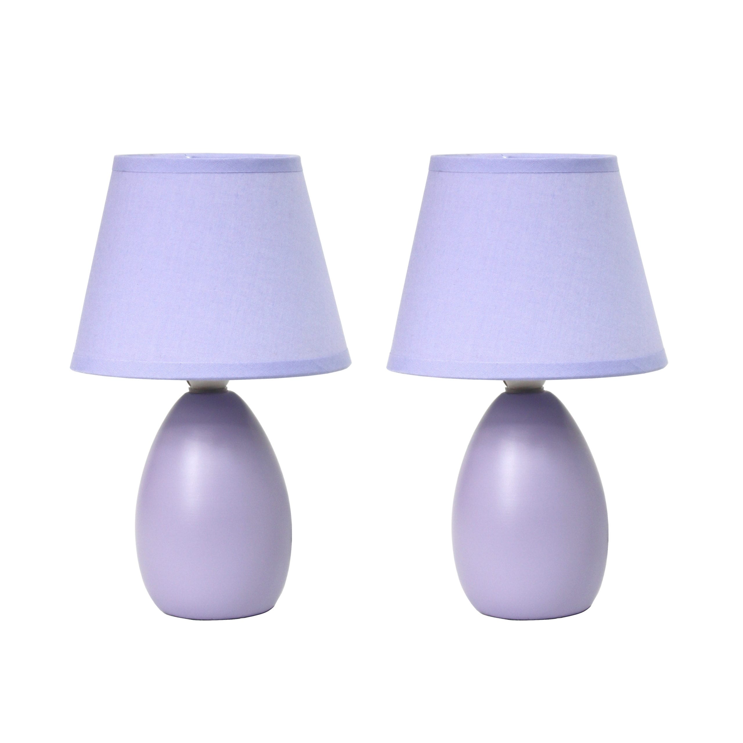 Simple Designs Mini Egg Oval Ceramic Table Lamp