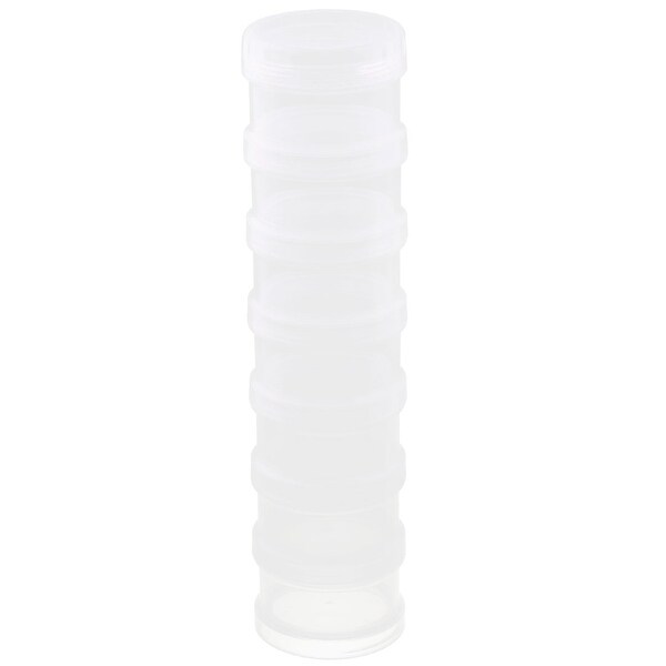 Home Plastic 7 Compartments Removable Medicine Pill Holder Storage Box Clear