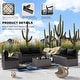 preview thumbnail 32 of 99, Outdoor Patio Furniture Set, All Weather PE Wicker Sectional Conversion Sofa set with Firepit(Optional)