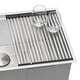 preview thumbnail 4 of 4, Ruvati Stainless Steel and Silicone Foldable Drying Rack for Workstation Sinks Dish Mat Trivet - - Silver