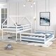 preview thumbnail 18 of 31, Separate Bunk Bed,2 Separate Beds,Twin over Full House Bunk Bed with Built-in Ladder