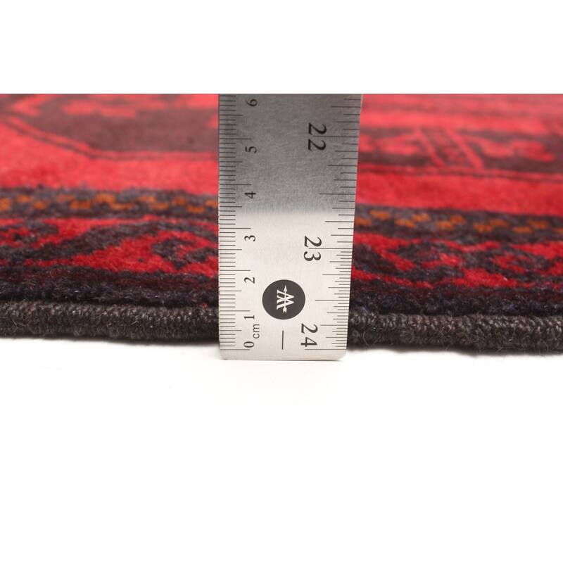 ECARPETGALLERY Hand-knotted Teimani Red Wool Rug - 3'8 x 6'7