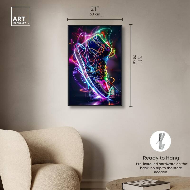 Bright Lights Sneaker Canvas by Art Remedy