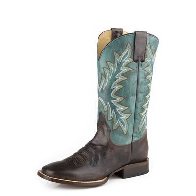 Stetson Western Boots Mens Leather Cole Green 12-020-8911-4092 GR