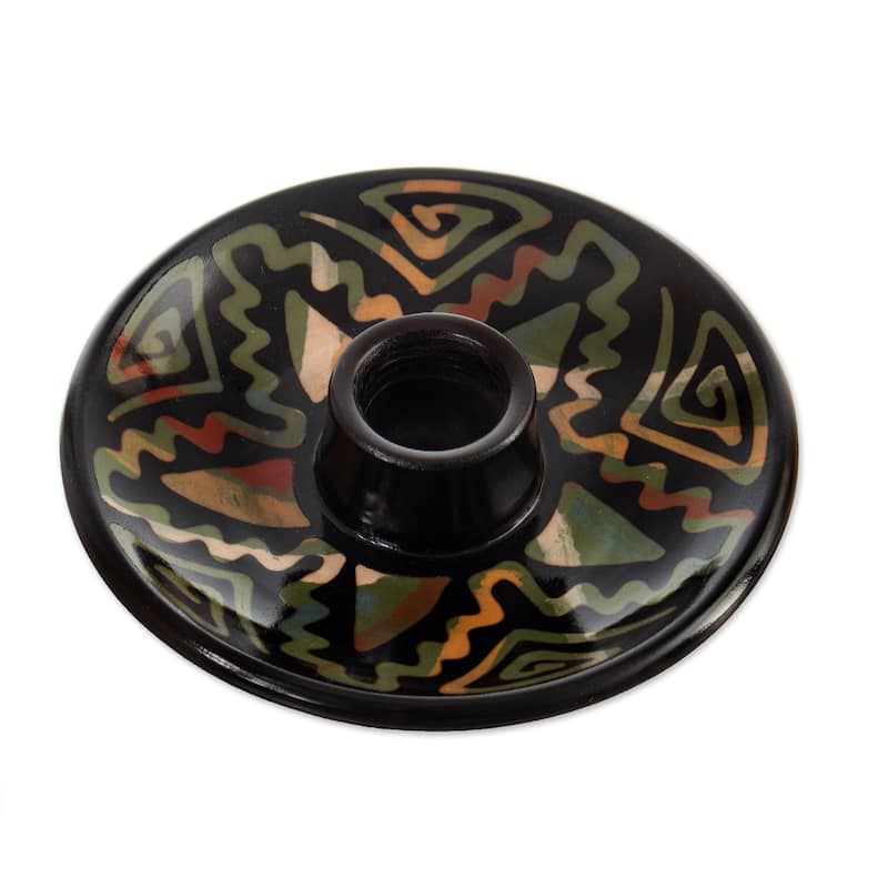 Novica Handmade Ancestral Constellation Ceramic Incense Holder
