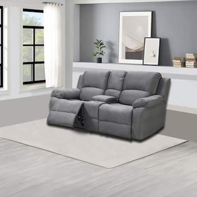 Tracey Transitional Loveseat with Storage Console