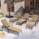 preview thumbnail 25 of 35, Outdoor Adjustable Patio Chaise Lounge Chair with Cushion Beach Poolside