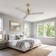 preview thumbnail 2 of 13, 54" Modern Gold Solid Wood Indoor Ceiling Fan with Remote and 6-Speed DC Motor
