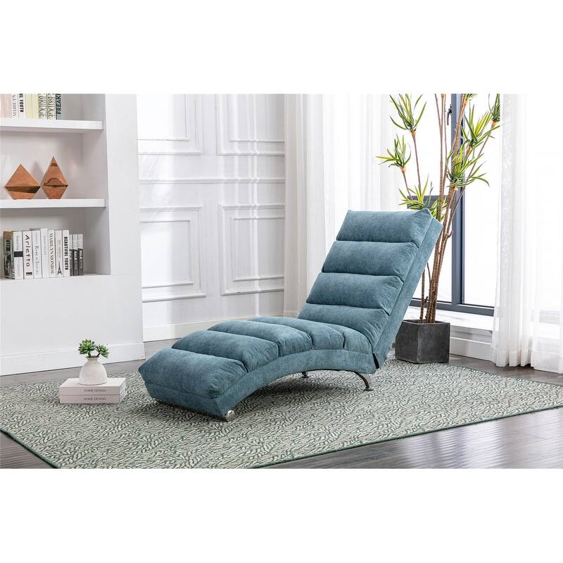 Linen Massage recliner Interior with remote control, ergonomic electric massage recliner, 5 modes - Blue