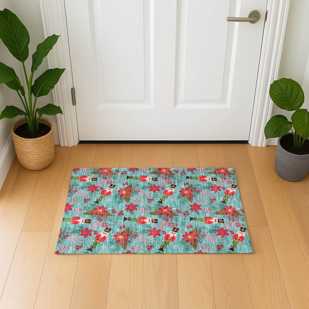 Premium Washable Super Soft Holiday Nutcracker Mayfield Rug