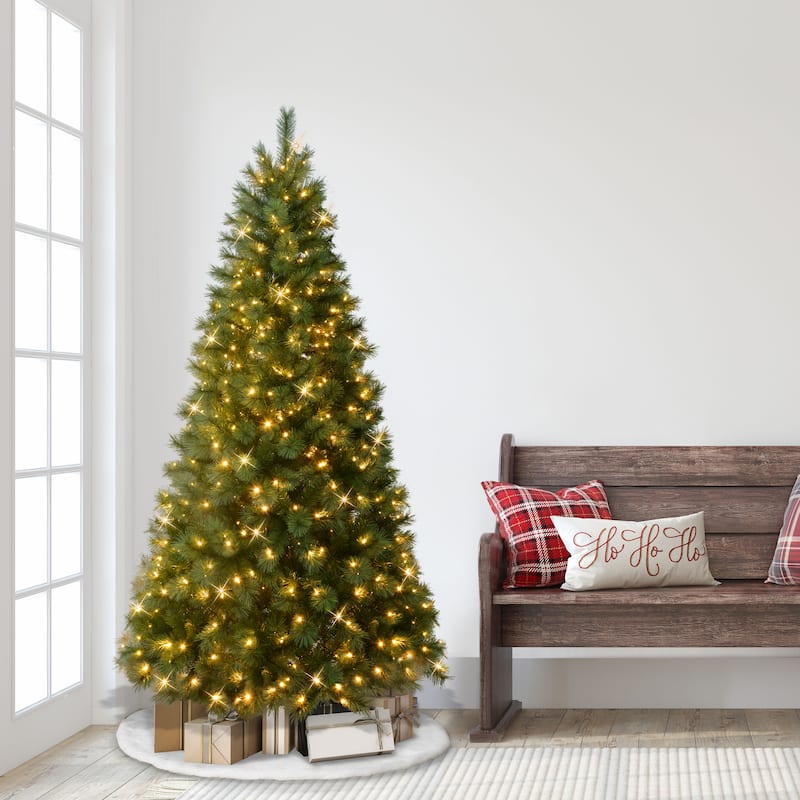 Puleo International 6.5' Pre-Lit Artificial Wyoming Pine Tree with Multi-Function LED Lights