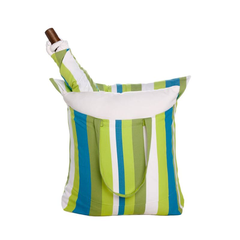 Magnolia Casual Swing Set 4 piece - Beach Boulevard Stripe w/ Frog in Pot
