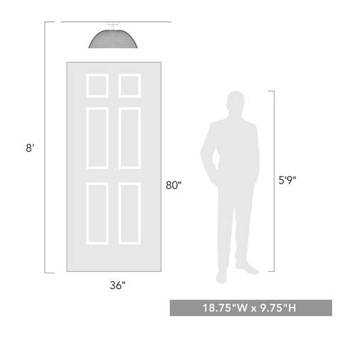 Rue Semi-Flush - 22x9.75"