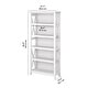 preview thumbnail 13 of 72, Bush Furniture Key West Tall 5 Shelf Bookcase with Adjustable Shelves