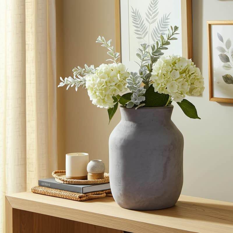 Pottery Decorative Vase Modern Stylish Handcrafted Accent Clay Rustic