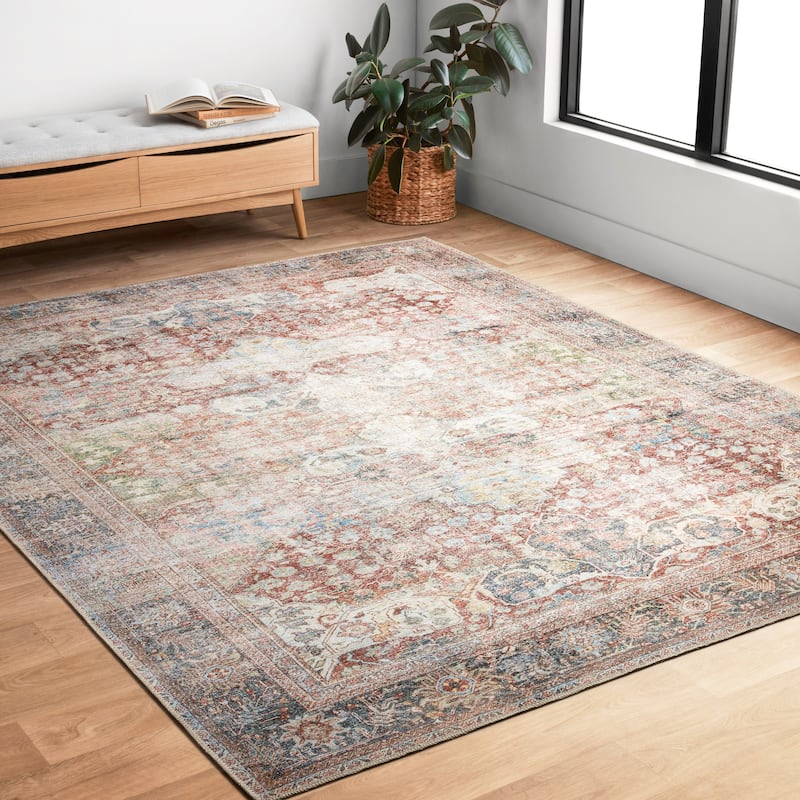 Alexander Home Tremezzina Printed Distressed Area Rug