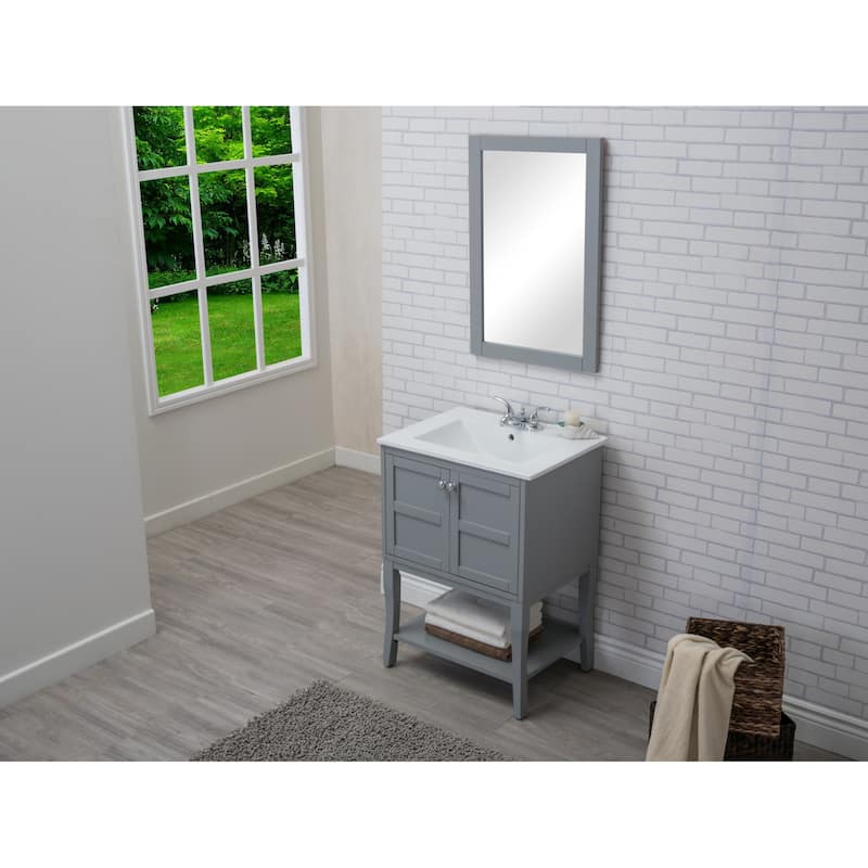 Elegant Lighting VF2101 Mason 24" Free Standing Single Basin Vanity