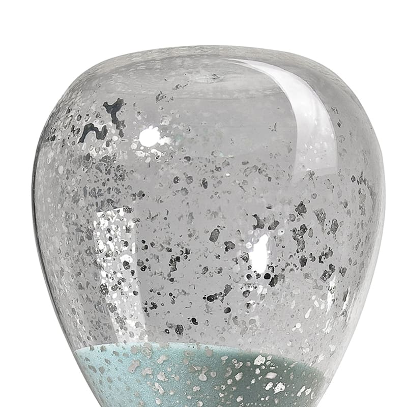 Doug 10 Inch Decorative 60 Minute Hourglass Accent Decor, Teal Blue Sand