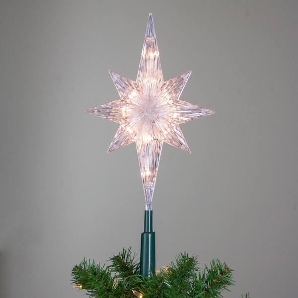 Shop 11 Clear And White Star Of Bethlehem Christmas Tree Topper