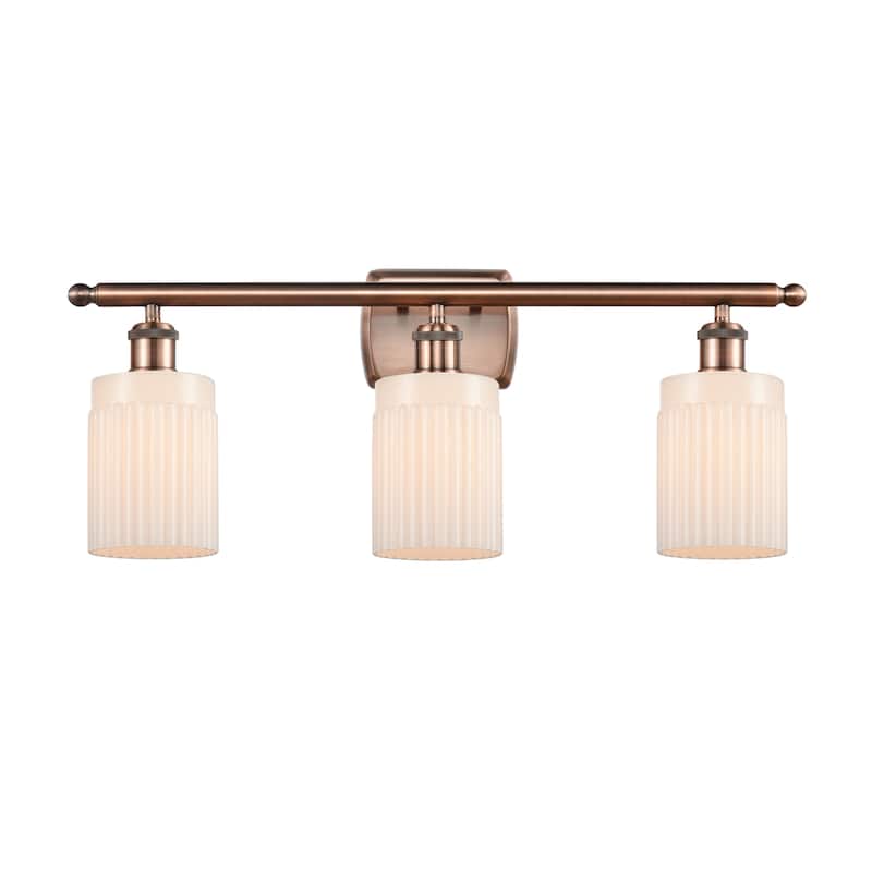 Innovations Lighting Hadley 3 Light 26" Wide Bathroom Vanity Light - Antique Copper / Matte White