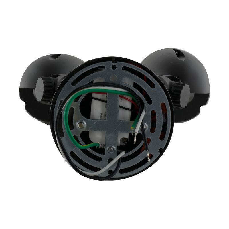 LED Security Light Dual Head With Motion Sensor Black Finish 3000K