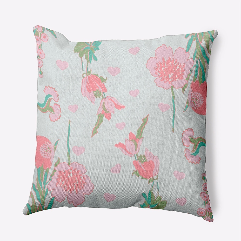 Love In The Garden Valentines Day Decorative Throw Pillow
