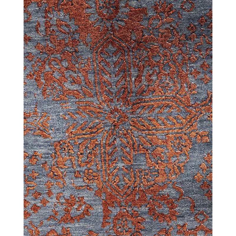 Ikat One-of-a-Kind Hand-Knotted Area Rug - Gray, 8' 10" x 12' 2" - 8' 10" x 12' 2"