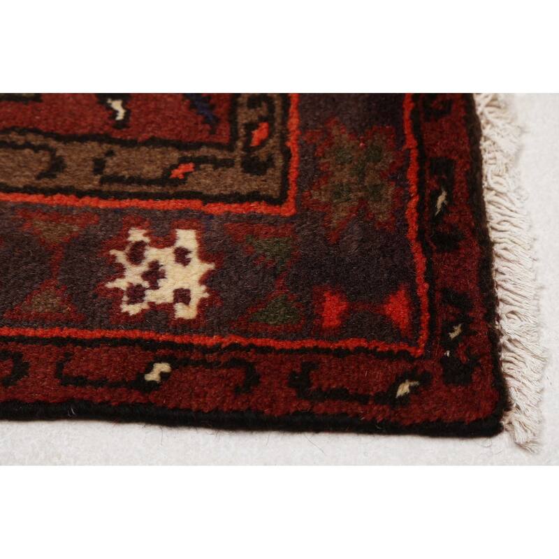 ECARPETGALLERY Hand-knotted Andelz Dark Red Wool Rug - 3'3 x 4'9
