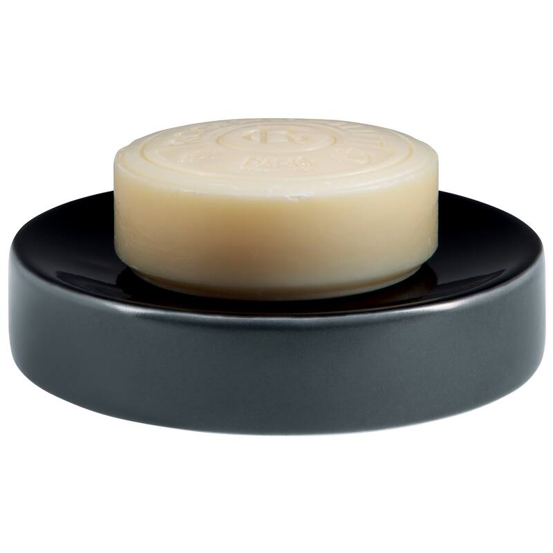 Spirella Jaro Grey/Black Stoneware Soap Holder - Grey