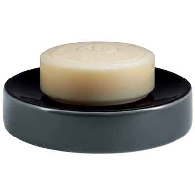 Spirella Jaro Grey/Black Stoneware Soap Holder - Grey