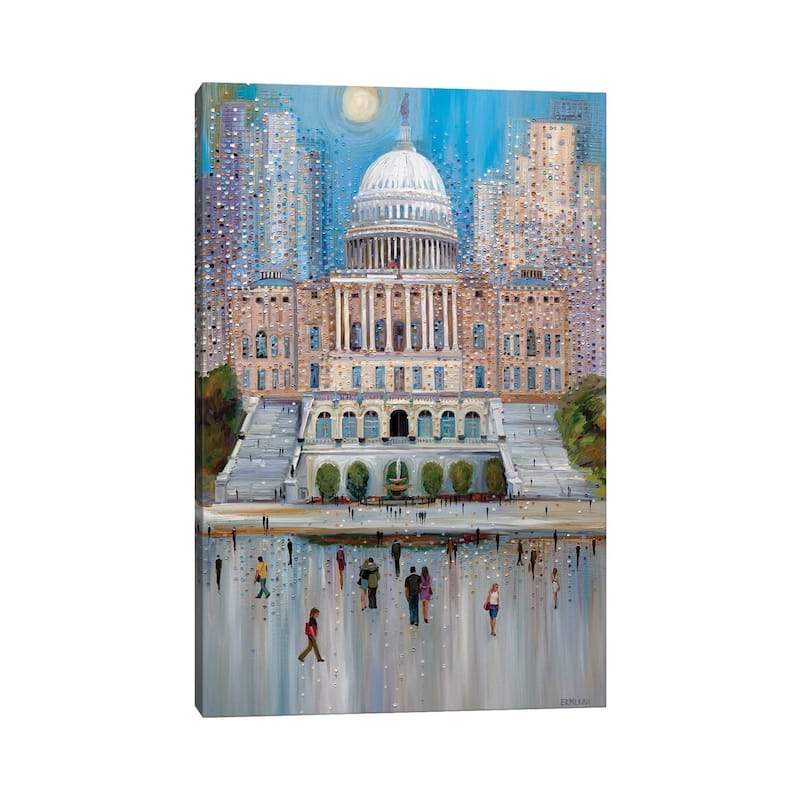 iCanvas "Washington DC Capitol" by Ekaterina Ermilkina Canvas Print