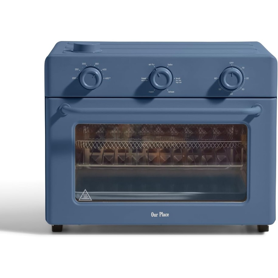 32QT Large 6-in-1 Air Fryer Toaster Oven with Steam Infusion in Blue Salt
