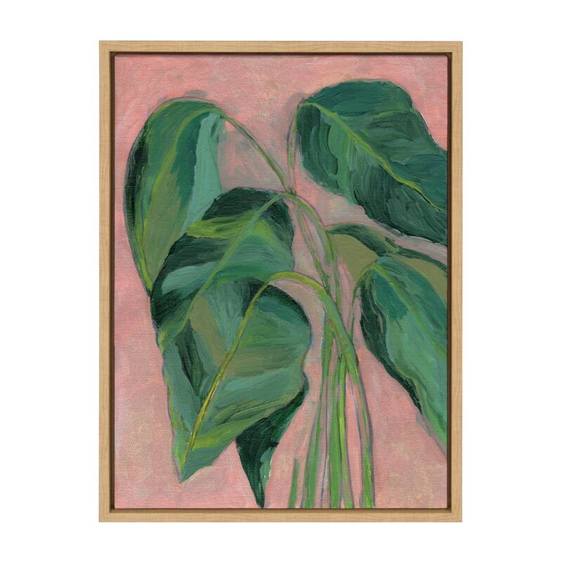 Kate and Laurel Sylvie Alocasia Framed Canvas by Nikita Jariwala