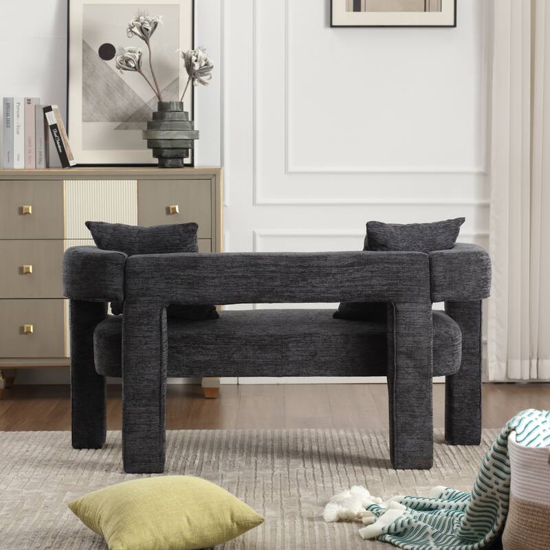 Modern Chenille Loveseat Sofa