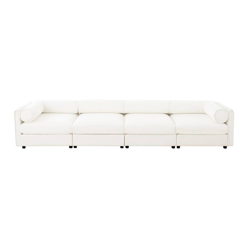 GDFStudio - Oberon Chenille 4-Seater Sofa With Storage Seat