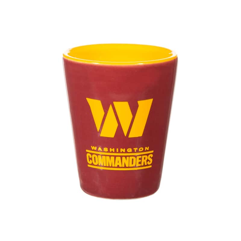 4-Piece Ceramic and Glass 2 oz. Shot Glass Set, Washington Commanders