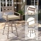 preview thumbnail 36 of 44, Outdoor Aluminum Swivel Patio Bar Stools with Sunbrella Fabric Cushion