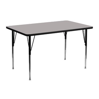 24''W x 48''L Rectangular HP Laminate Activity Table - Adjustable Legs - 48"D x 24"W x 21.25" - 30.25"H