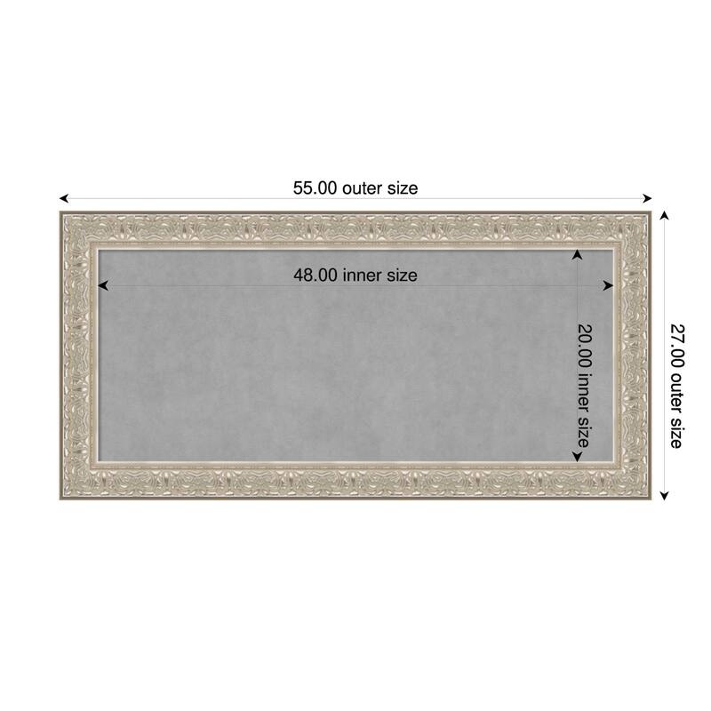 Amanti Art Luxe Black Framed - 55 x 27 in - Luxe Silver Cream