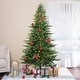 preview thumbnail 4 of 17, Prelit Artificial Christmas Tree – Realistic Nordic Design with Warm LED Lights for a Cozy Holiday Ambiance Green,7.5ft