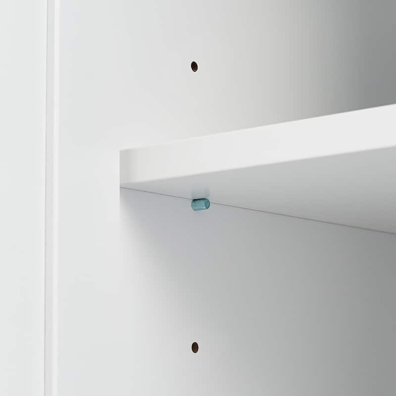 Tall and Wide Storage Cabinet with Doors,Three Drawers