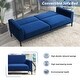 preview thumbnail 4 of 3, Zeus Modern Upholstered Convertible Folding Futon Sofa Bed