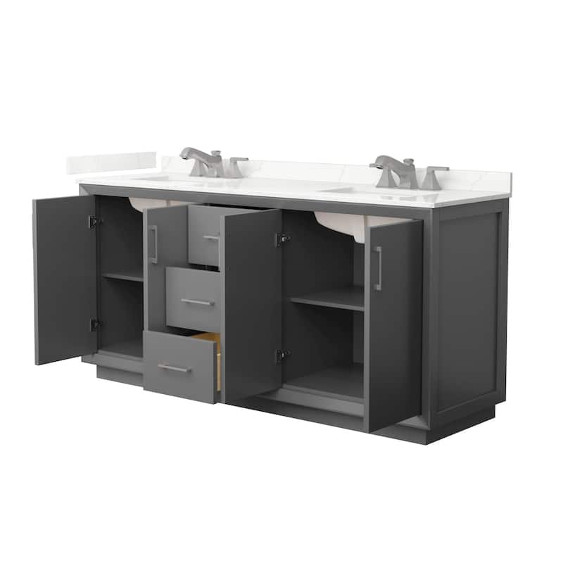 Wyndham Collection WCF414172D-QTZ-US3MXX Strada 72" Free Standing