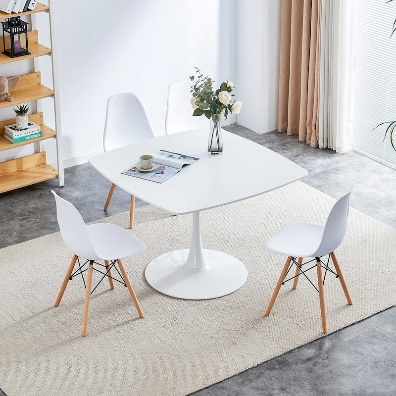 42.1"\31.49'' Mid-century Pedestal Leisure Coffee Table