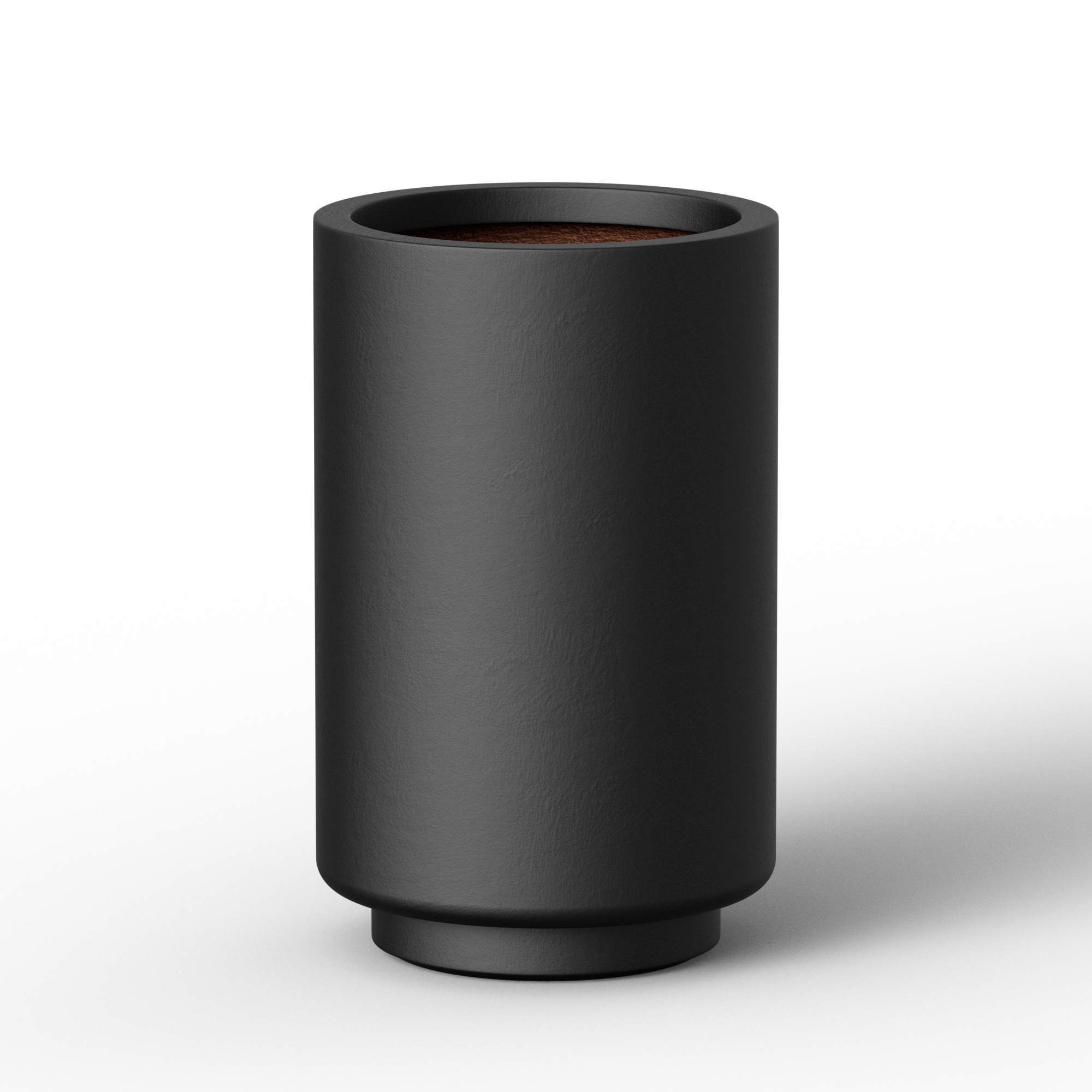 Concrete Cylindrical Planter with Drainage Hole for Indoor & Outdoor