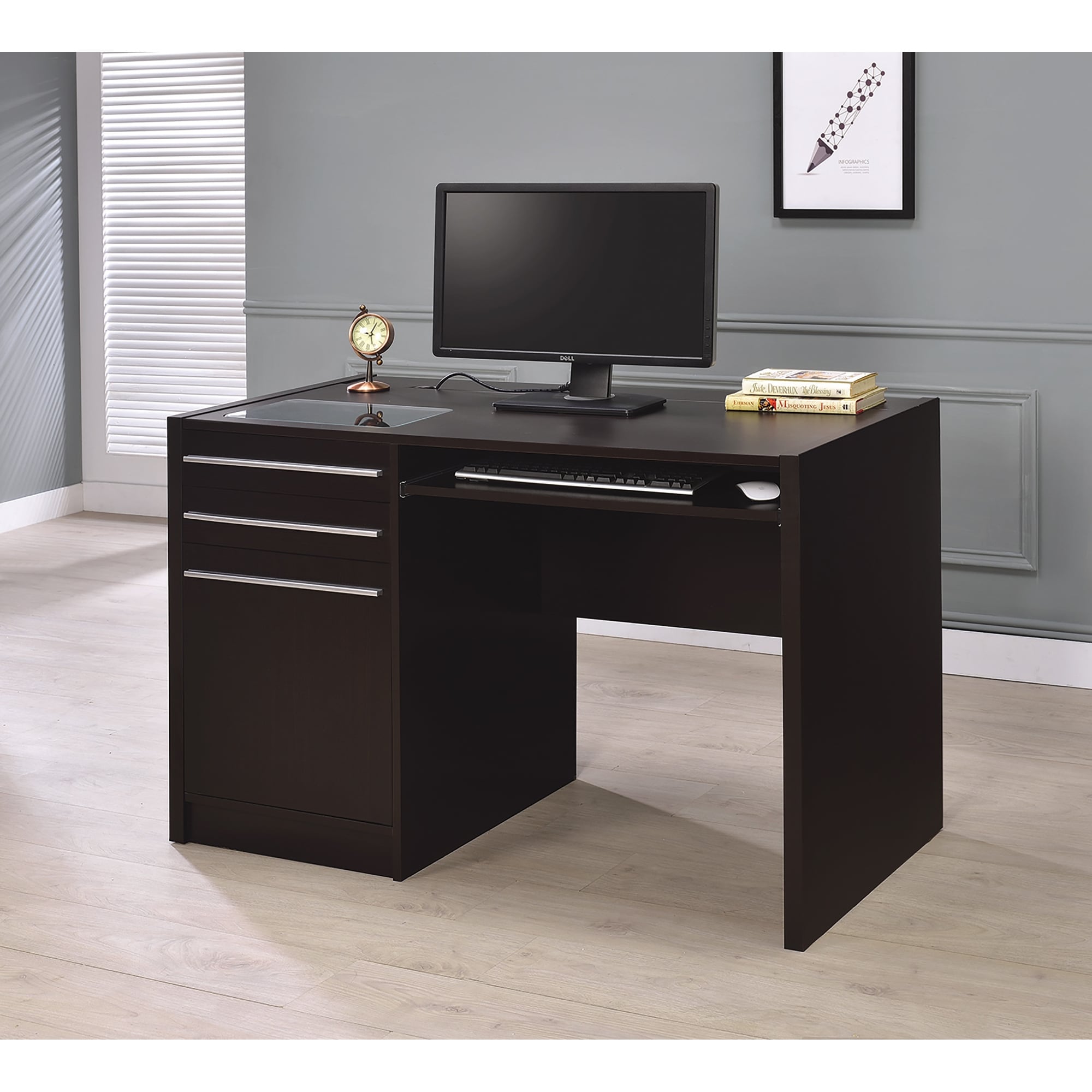 Contemporary cappuccino computer desk new arrivals