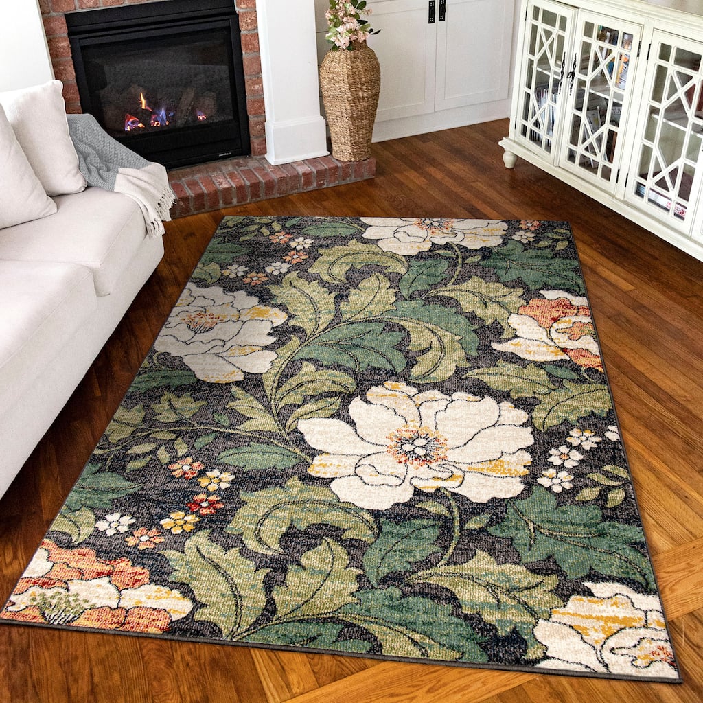 Simply Southern Cottage Jefferson Floral Distressed Area Rug