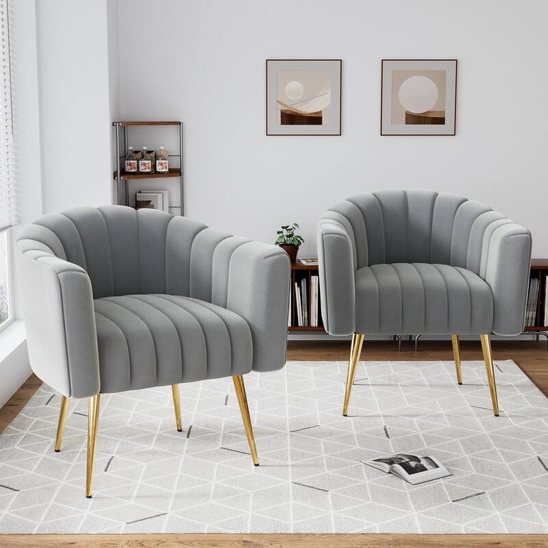 Ouyessir Oversized Modern Upholstered Accent Chair with Tufted Back